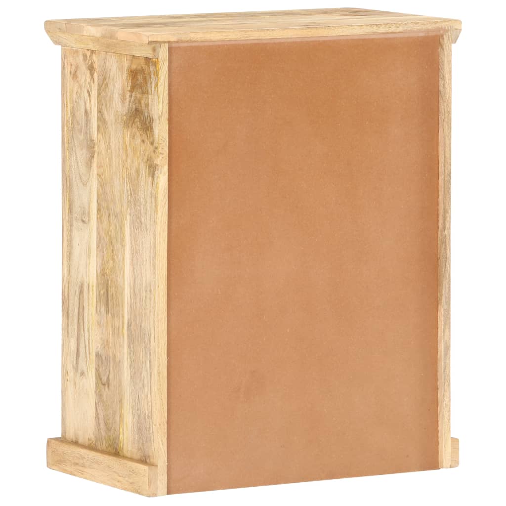 Dressoir met stalen deuren 60x35x75 cm massief mangohout is nu te koop bij PeponiXL, paradijselijk wonen!