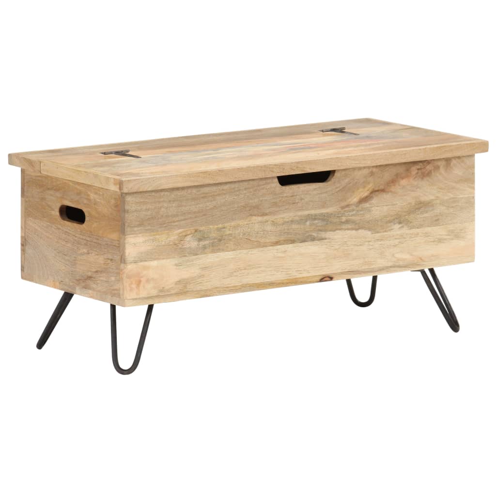 Opbergkist 90x40x45 cm massief mangohout is nu te koop bij PeponiXL, paradijselijk wonen!