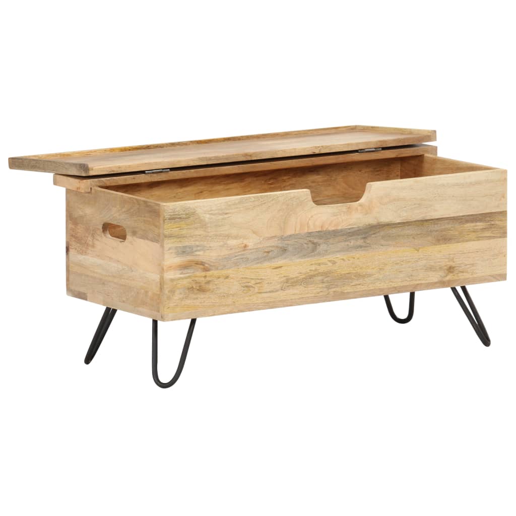 Opbergkist 90x40x45 cm massief mangohout is nu te koop bij PeponiXL, paradijselijk wonen!