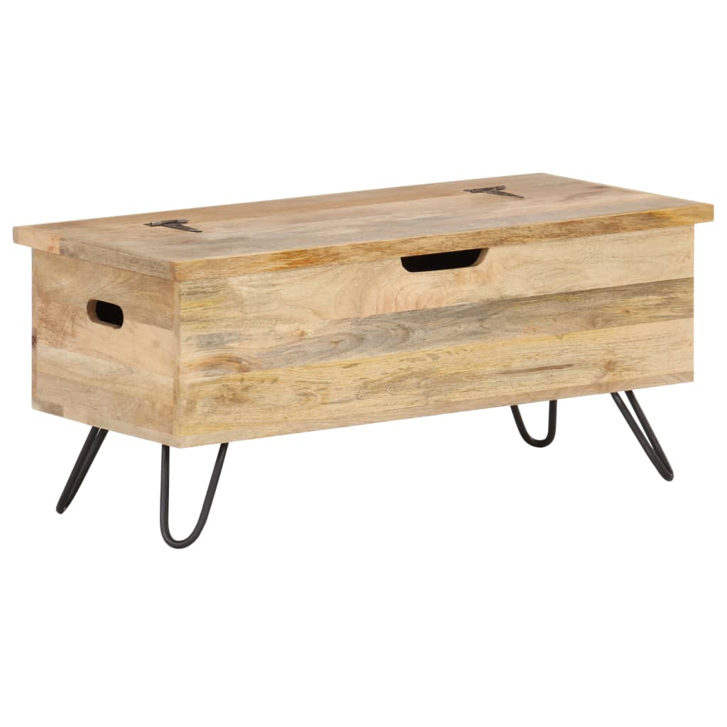 Opbergkist 90x40x45 cm massief mangohout is nu te koop bij PeponiXL, paradijselijk wonen!