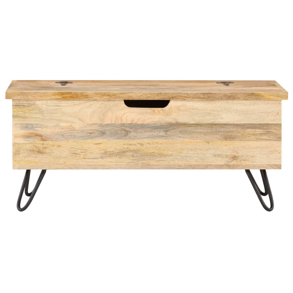 Opbergkist 90x40x45 cm massief mangohout is nu te koop bij PeponiXL, paradijselijk wonen!