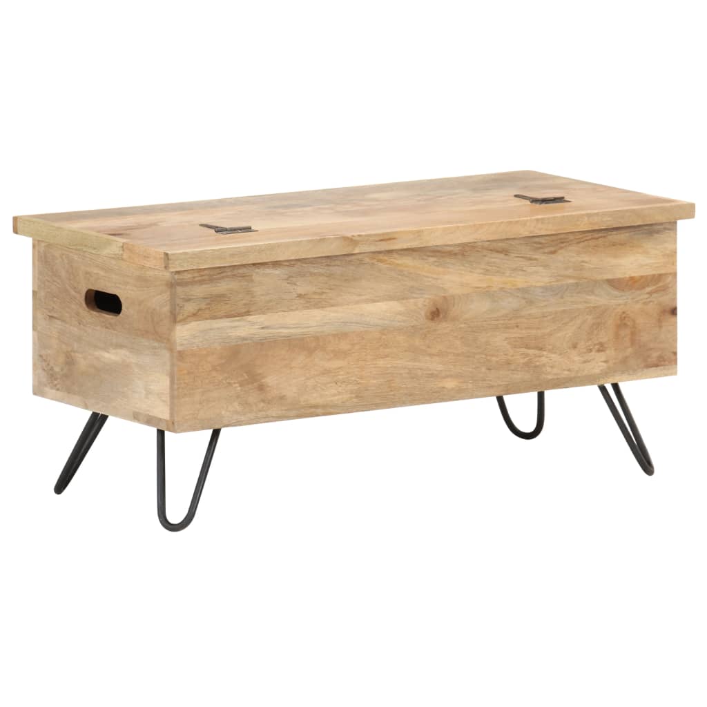 Opbergkist 90x40x45 cm massief mangohout is nu te koop bij PeponiXL, paradijselijk wonen!