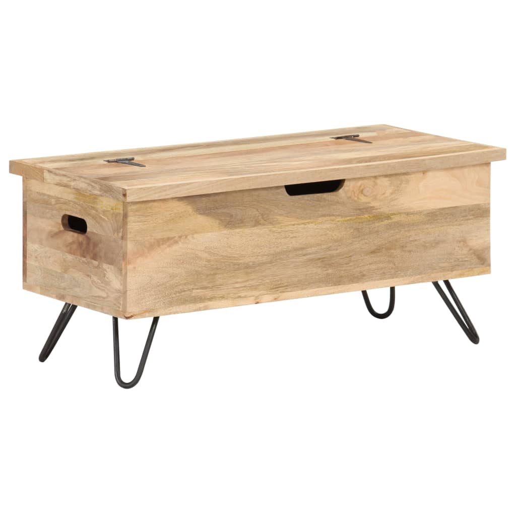 Opbergkist 90x40x45 cm massief mangohout is nu te koop bij PeponiXL, paradijselijk wonen!