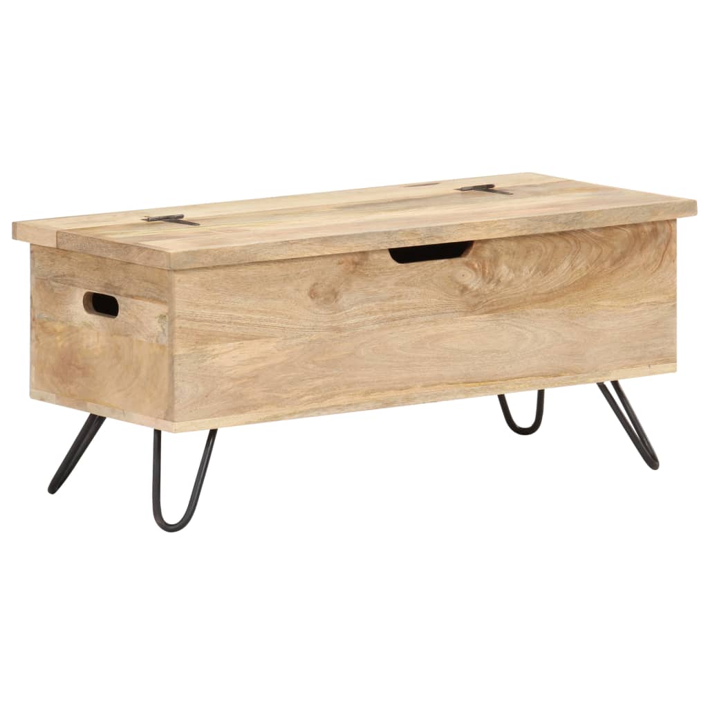 Opbergkist 90x40x45 cm massief mangohout is nu te koop bij PeponiXL, paradijselijk wonen!