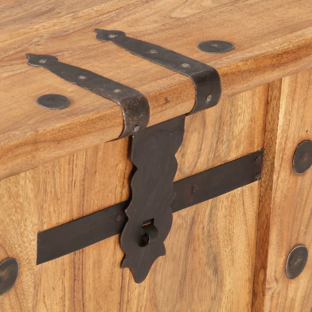 Opbergkist 90x40x40 cm massief acaciahout is nu te koop bij PeponiXL, paradijselijk wonen!