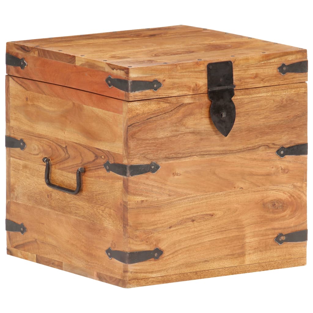 Kist 40x40x40 cm massief acaciahout is nu te koop bij PeponiXL, paradijselijk wonen!