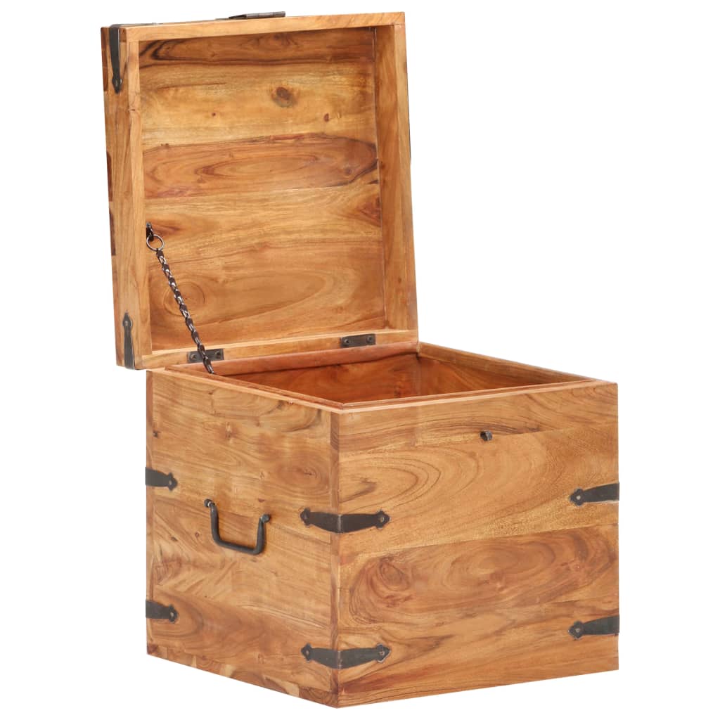 Kist 40x40x40 cm massief acaciahout is nu te koop bij PeponiXL, paradijselijk wonen!