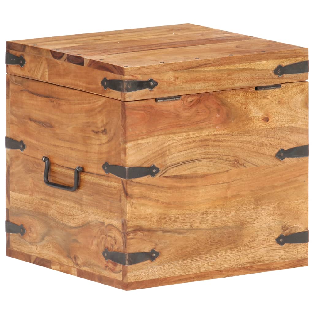 Kist 40x40x40 cm massief acaciahout is nu te koop bij PeponiXL, paradijselijk wonen!
