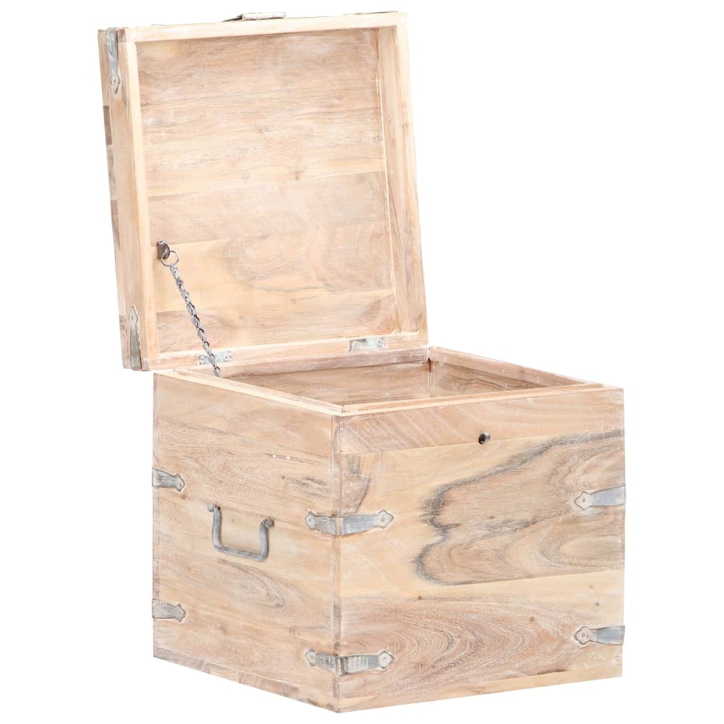 Opbergkist 40x40x40 cm massief acaciahout is nu te koop bij PeponiXL, paradijselijk wonen!