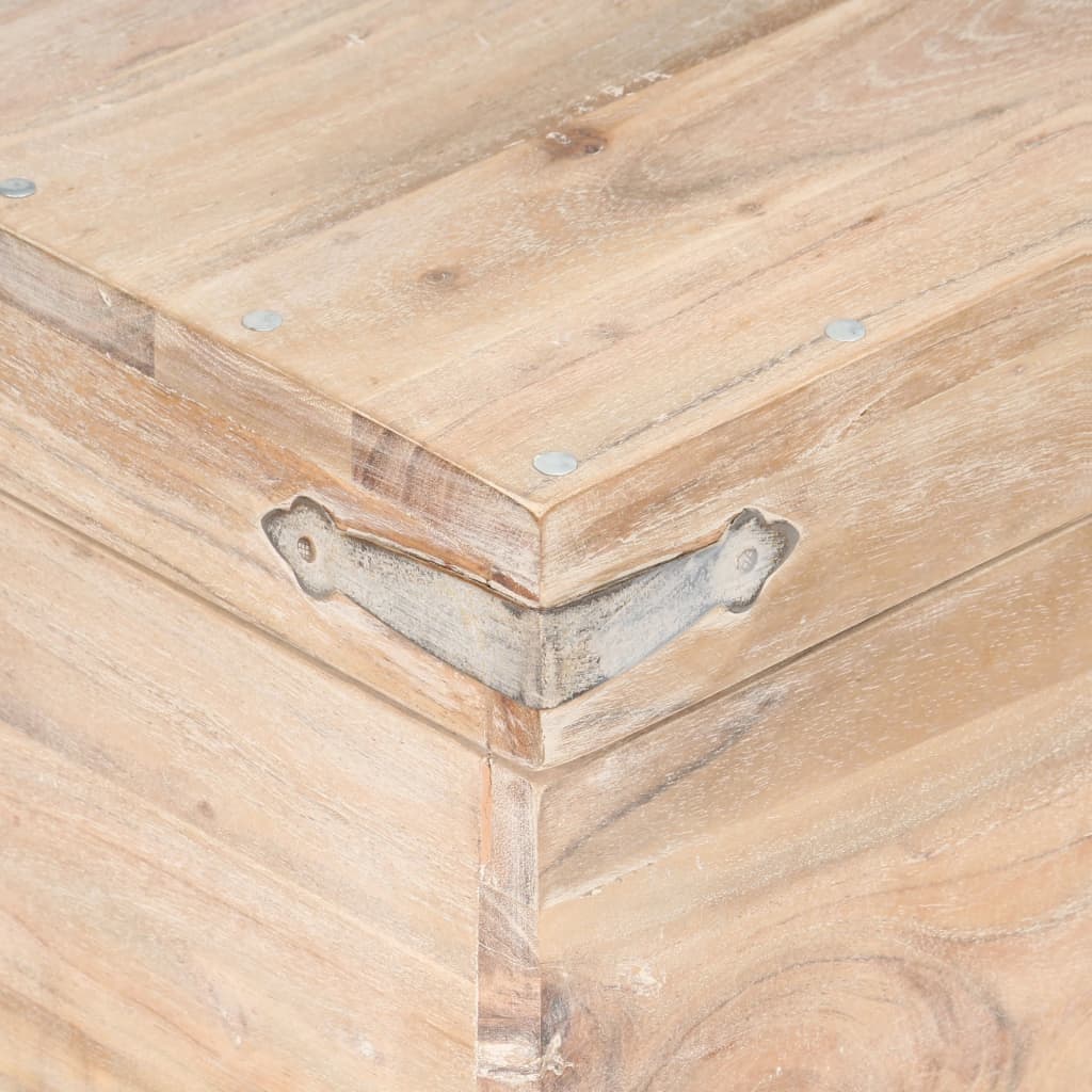 Opbergkist 40x40x40 cm massief acaciahout is nu te koop bij PeponiXL, paradijselijk wonen!