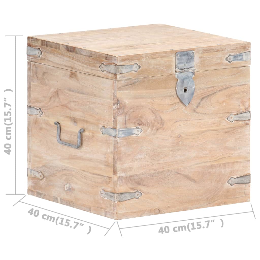 Opbergkist 40x40x40 cm massief acaciahout is nu te koop bij PeponiXL, paradijselijk wonen!