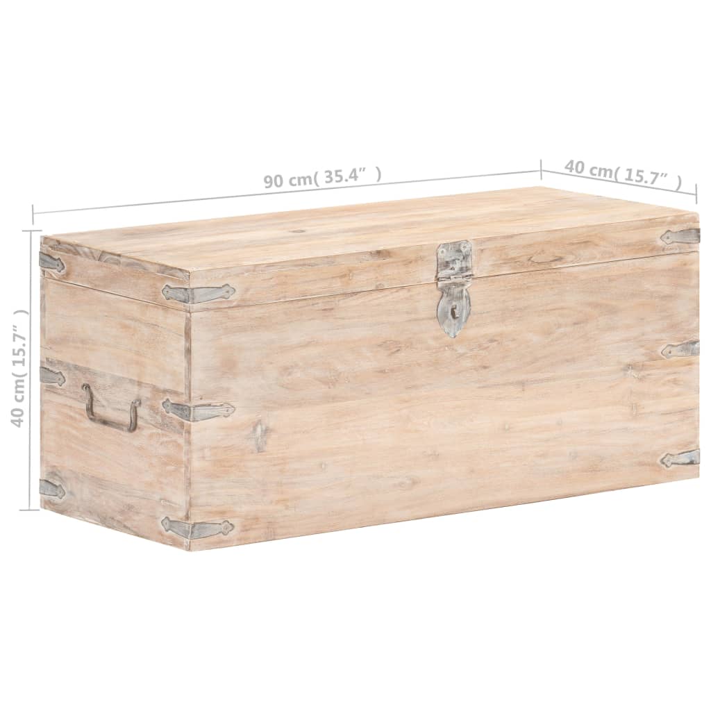 Kist 90x40x40 cm massief acaciahout is nu te koop bij PeponiXL, paradijselijk wonen!
