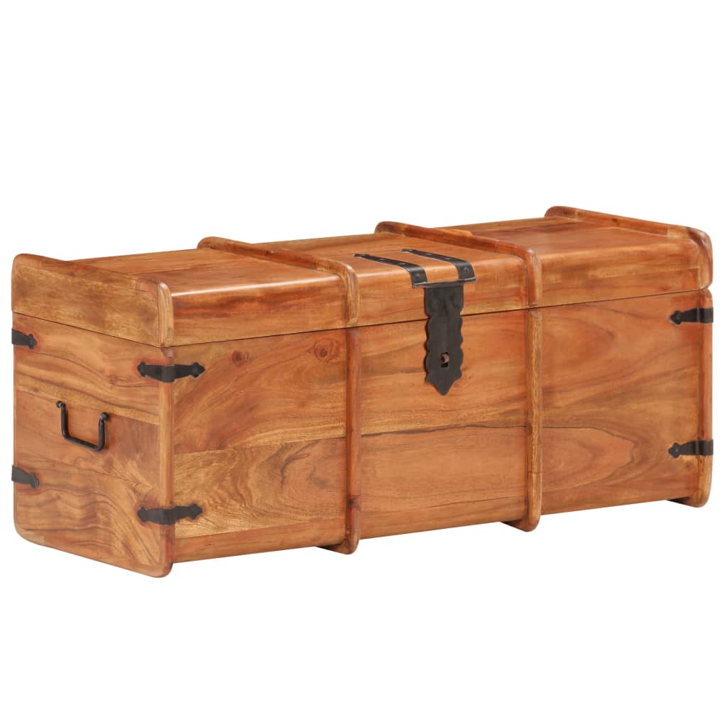 Opbergkist 90x40x40 cm massief acaciahout is nu te koop bij PeponiXL, paradijselijk wonen!
