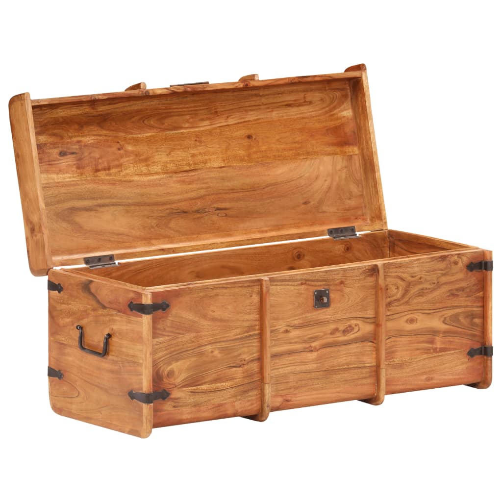 Opbergkist 90x40x40 cm massief acaciahout is nu te koop bij PeponiXL, paradijselijk wonen!