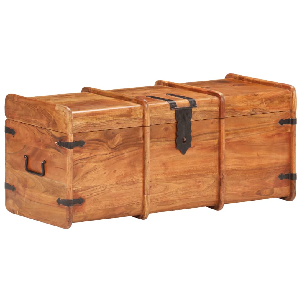 Opbergkist 90x40x40 cm massief acaciahout is nu te koop bij PeponiXL, paradijselijk wonen!