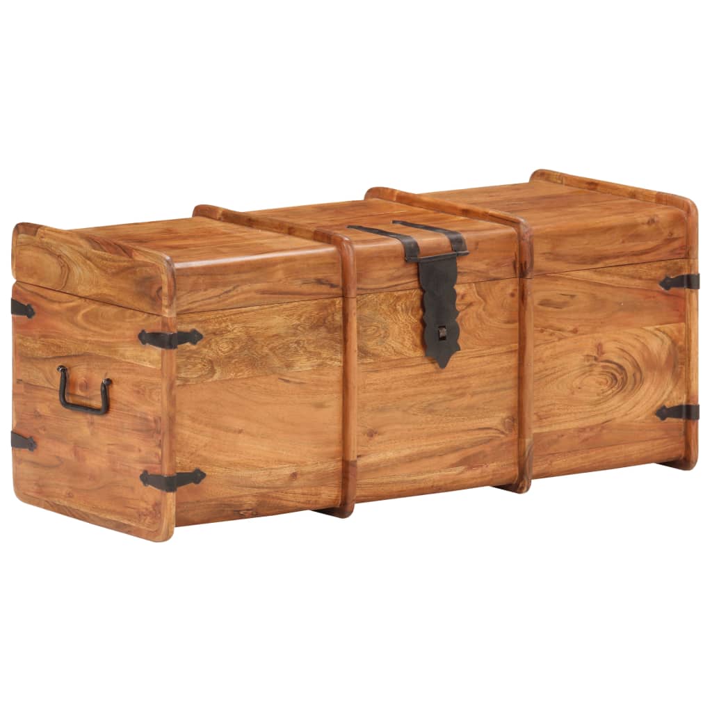 Opbergkist 90x40x40 cm massief acaciahout is nu te koop bij PeponiXL, paradijselijk wonen!