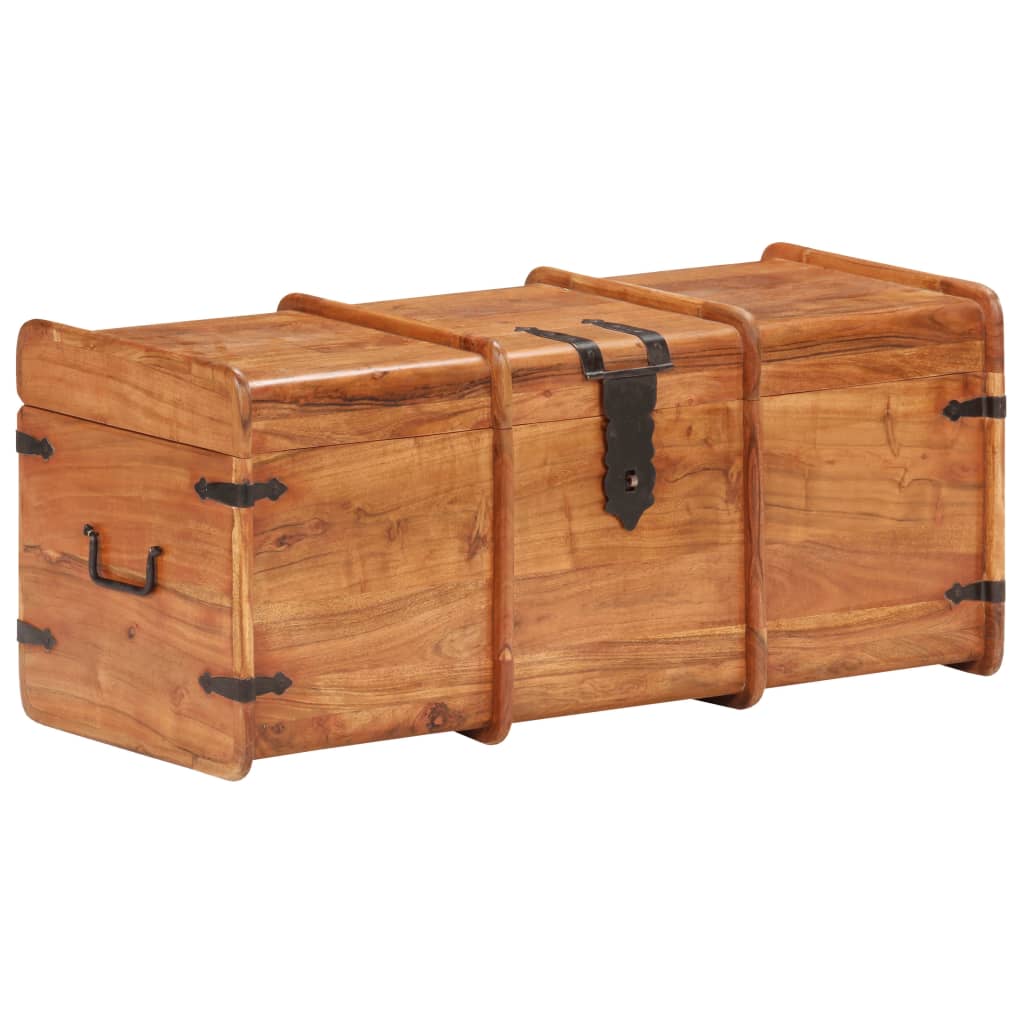 Opbergkist 90x40x40 cm massief acaciahout is nu te koop bij PeponiXL, paradijselijk wonen!