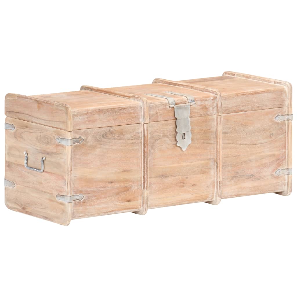Opbergkist 90x40x40 cm massief acaciahout is nu te koop bij PeponiXL, paradijselijk wonen!