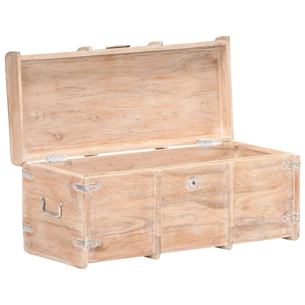 Opbergkist 90x40x40 cm massief acaciahout is nu te koop bij PeponiXL, paradijselijk wonen!