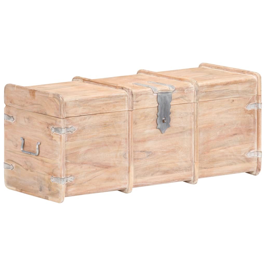 Opbergkist 90x40x40 cm massief acaciahout is nu te koop bij PeponiXL, paradijselijk wonen!