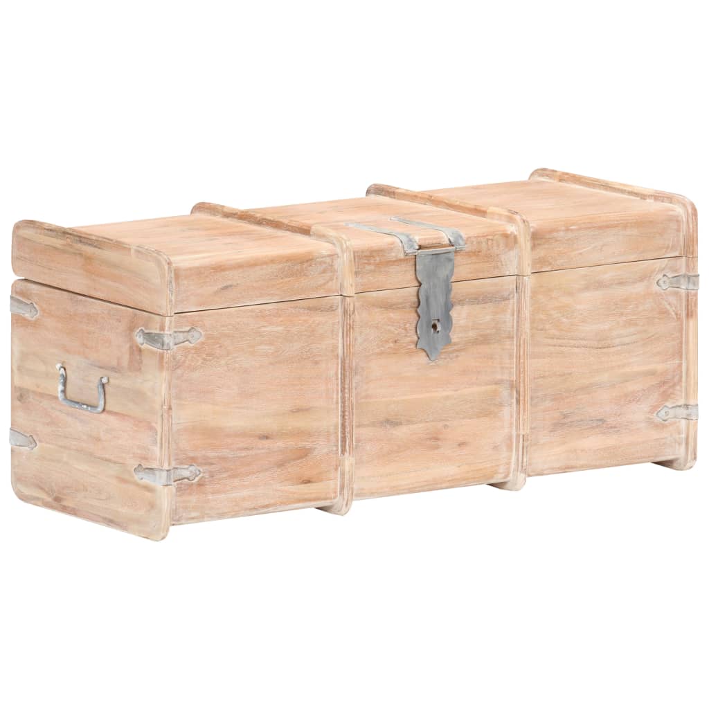 Opbergkist 90x40x40 cm massief acaciahout is nu te koop bij PeponiXL, paradijselijk wonen!