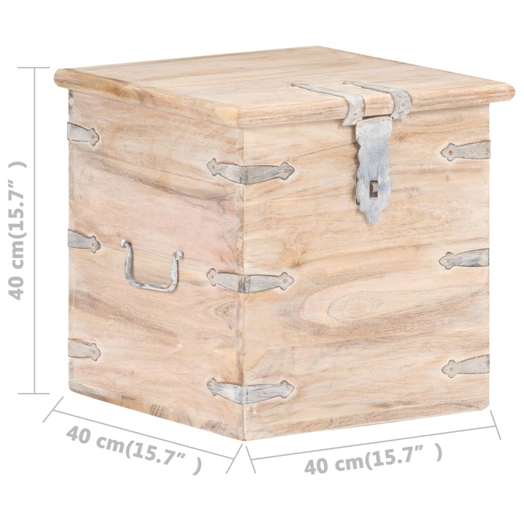 Opbergkist 40x40x40 cm massief acaciahout is nu te koop bij PeponiXL, paradijselijk wonen!