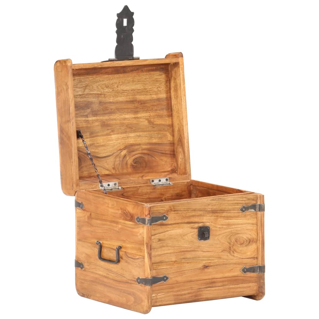 Kist 40x40x40 cm massief acaciahout is nu te koop bij PeponiXL, paradijselijk wonen!