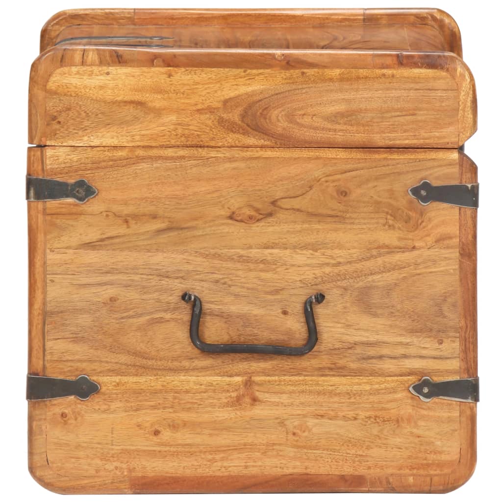 Kist 40x40x40 cm massief acaciahout is nu te koop bij PeponiXL, paradijselijk wonen!