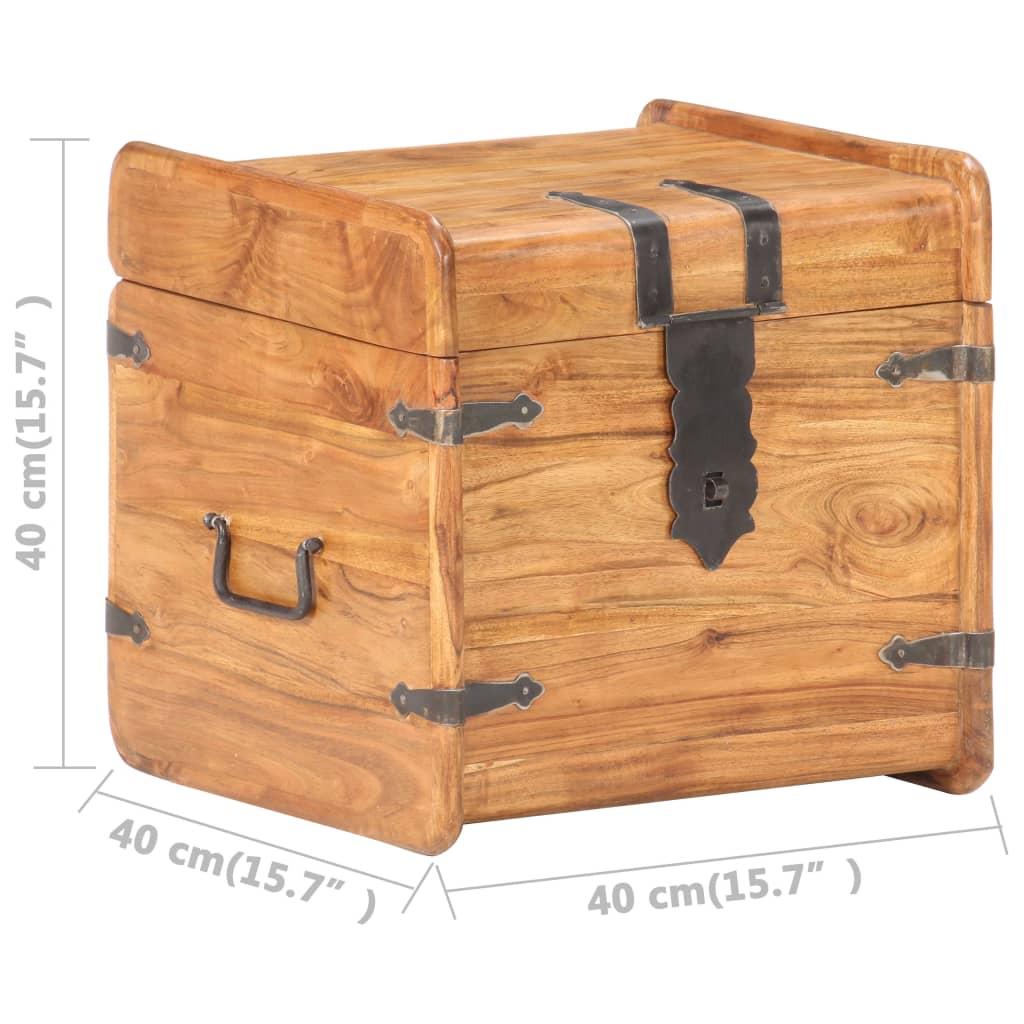 Kist 40x40x40 cm massief acaciahout is nu te koop bij PeponiXL, paradijselijk wonen!