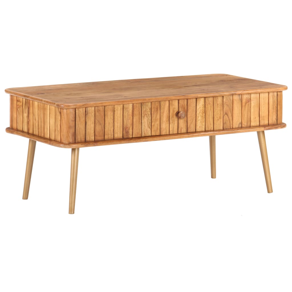 Salontafel 100x50x40 cm massief acaciahout is nu te koop bij PeponiXL, paradijselijk wonen!