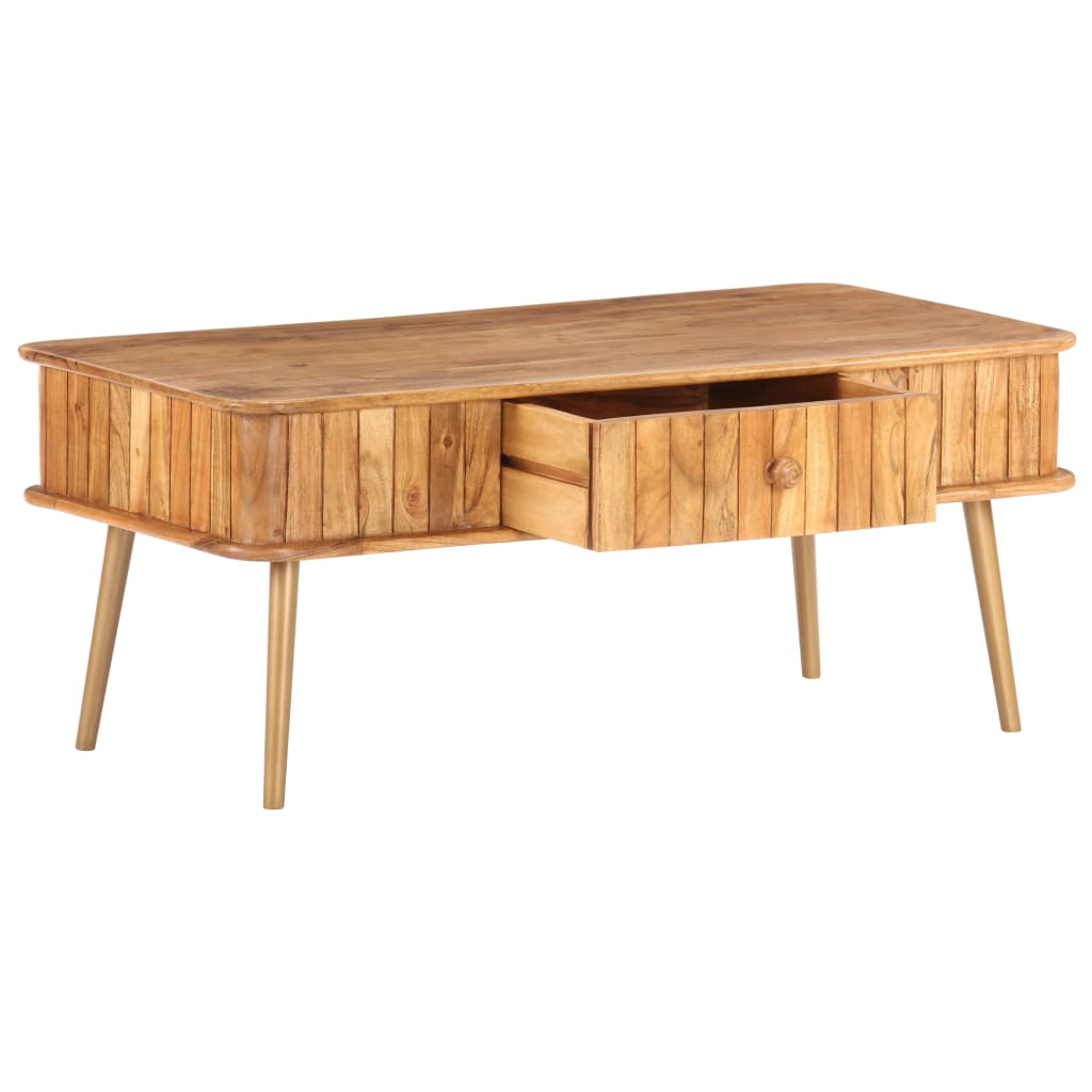 Salontafel 100x50x40 cm massief acaciahout is nu te koop bij PeponiXL, paradijselijk wonen!