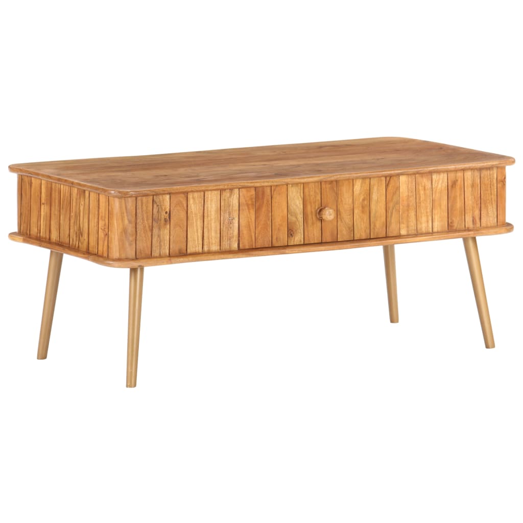 Salontafel 100x50x40 cm massief acaciahout is nu te koop bij PeponiXL, paradijselijk wonen!