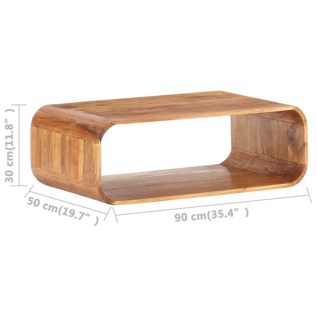 Salontafel 90x50x30 cm massief acaciahout is nu te koop bij PeponiXL, paradijselijk wonen!