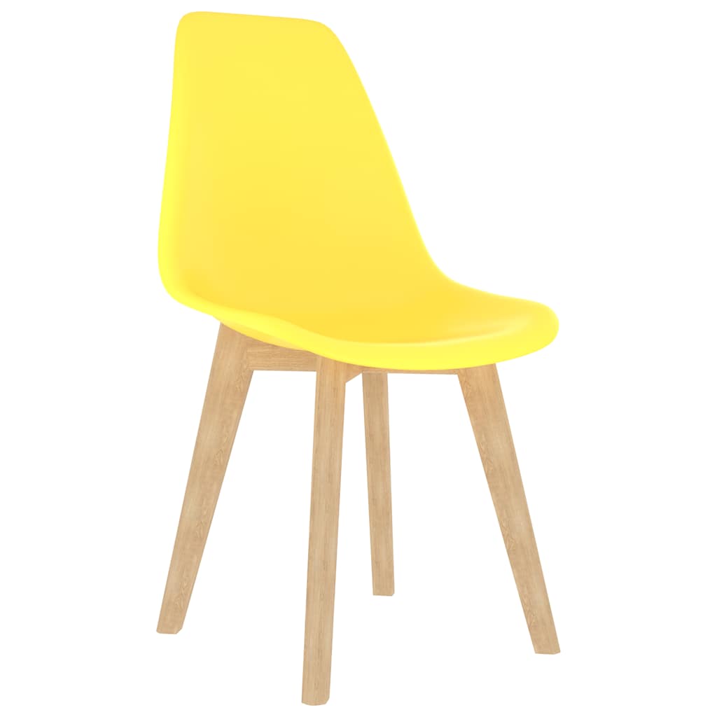 Eetkamerstoelen 6 st kunststof geel is nu te koop bij PeponiXL, paradijselijk wonen!