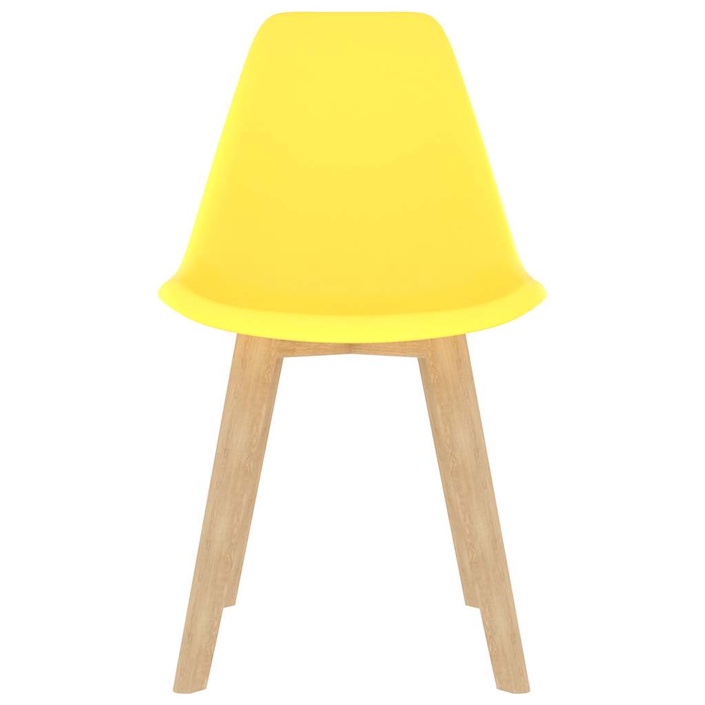 Eetkamerstoelen 6 st kunststof geel is nu te koop bij PeponiXL, paradijselijk wonen!