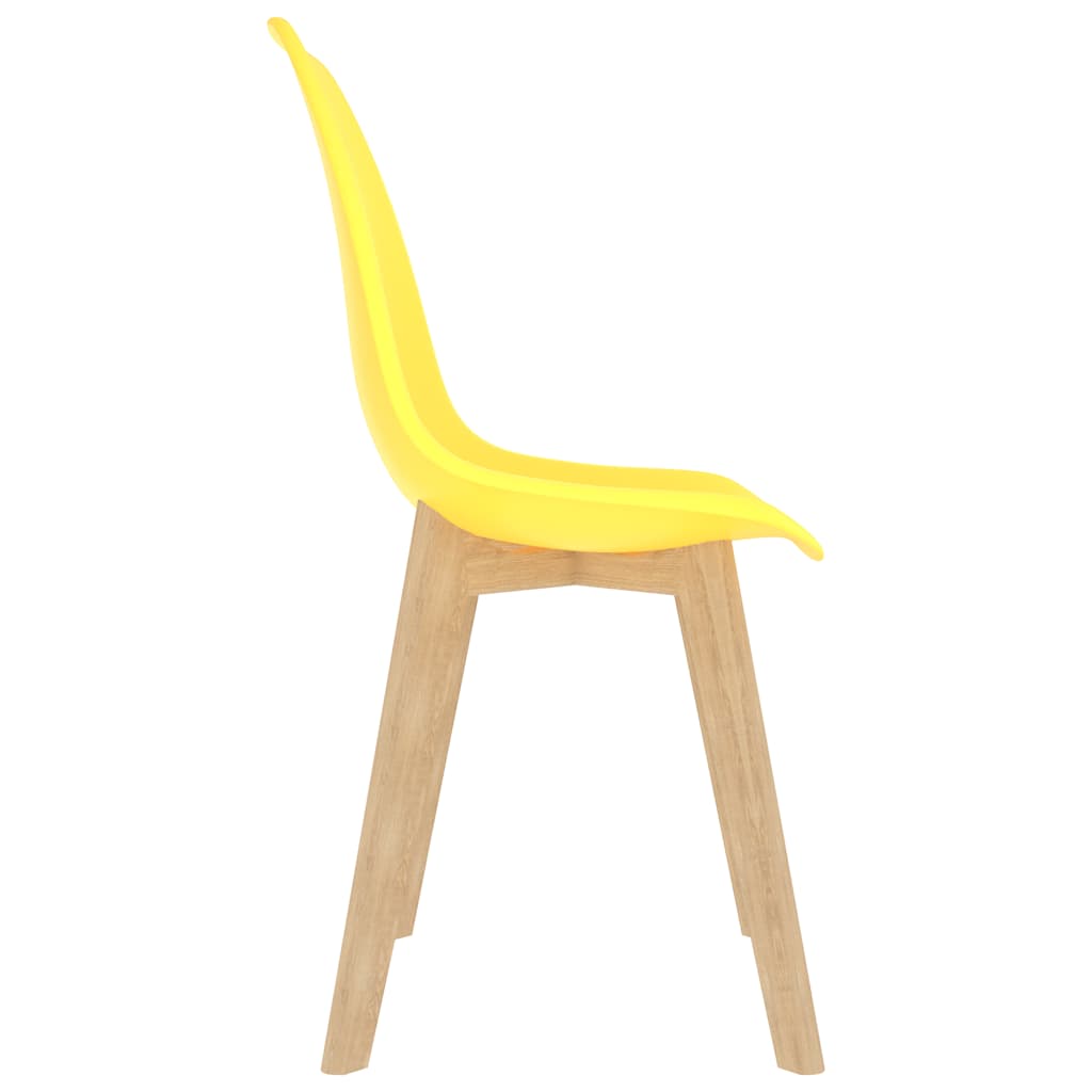 Eetkamerstoelen 6 st kunststof geel is nu te koop bij PeponiXL, paradijselijk wonen!