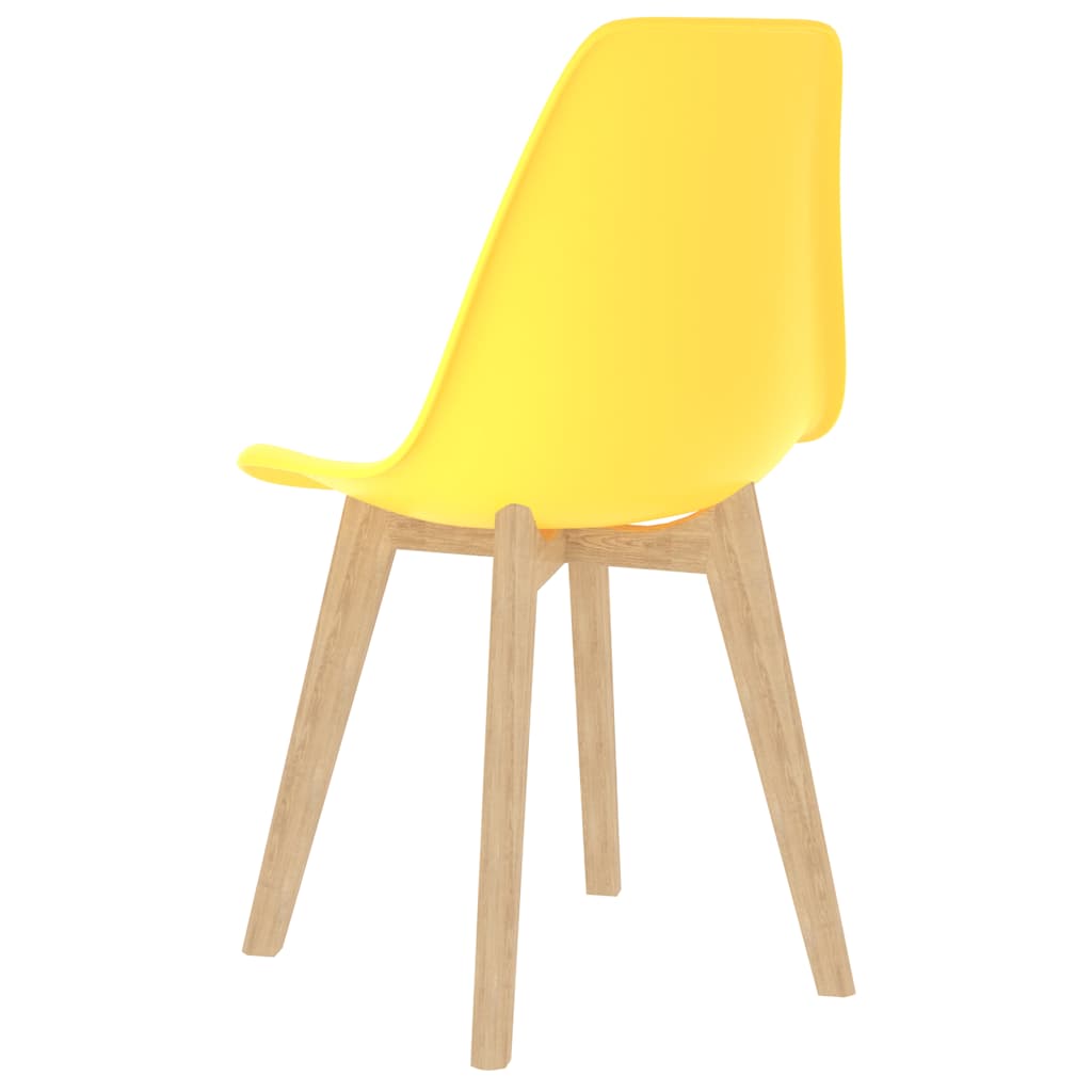 Eetkamerstoelen 6 st kunststof geel is nu te koop bij PeponiXL, paradijselijk wonen!