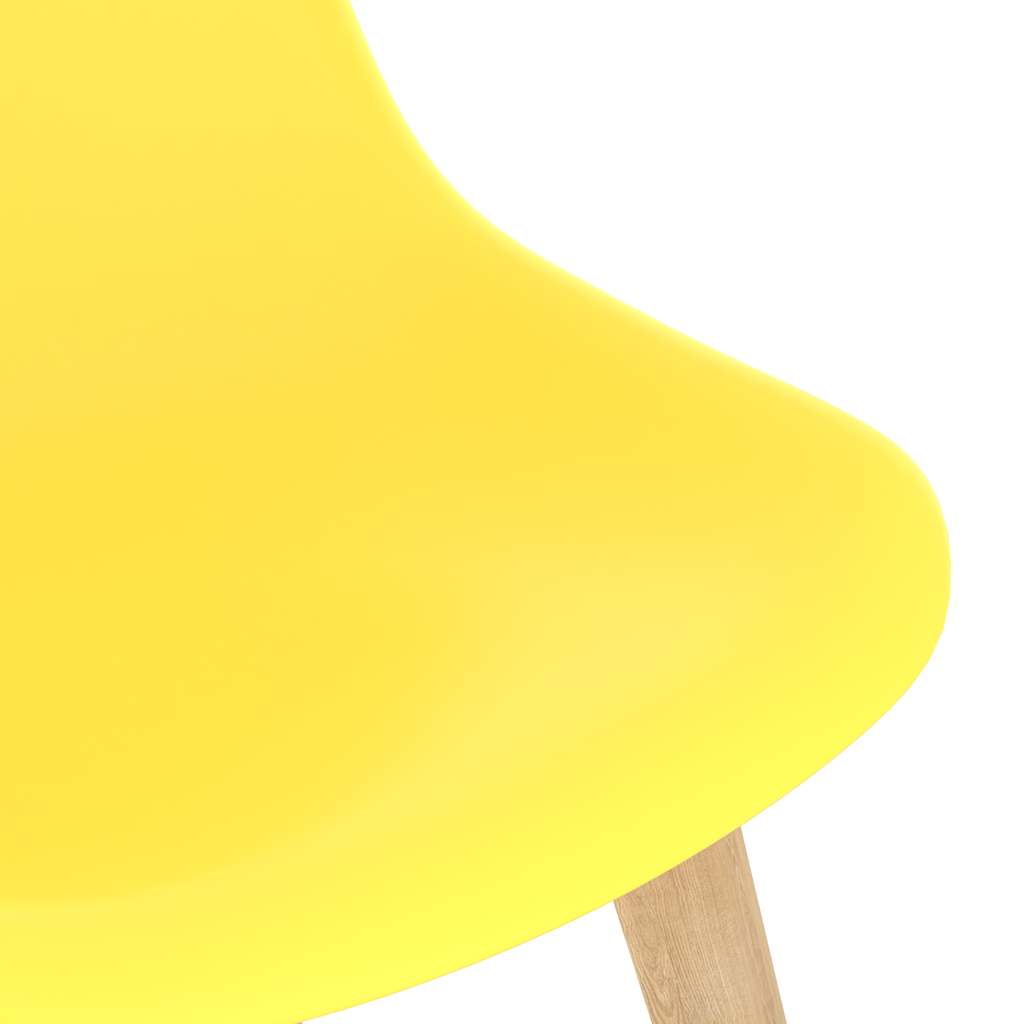 Eetkamerstoelen 6 st kunststof geel is nu te koop bij PeponiXL, paradijselijk wonen!
