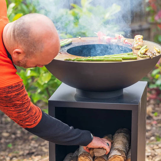 RedFire Vuurschaal met barbecuegrill ONYX met hoes 60 cm is nu te koop bij PeponiXL, paradijselijk wonen!