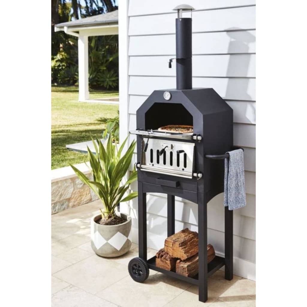 ProGarden Barbecue pizzaoven zwart is nu te koop bij PeponiXL, paradijselijk wonen!