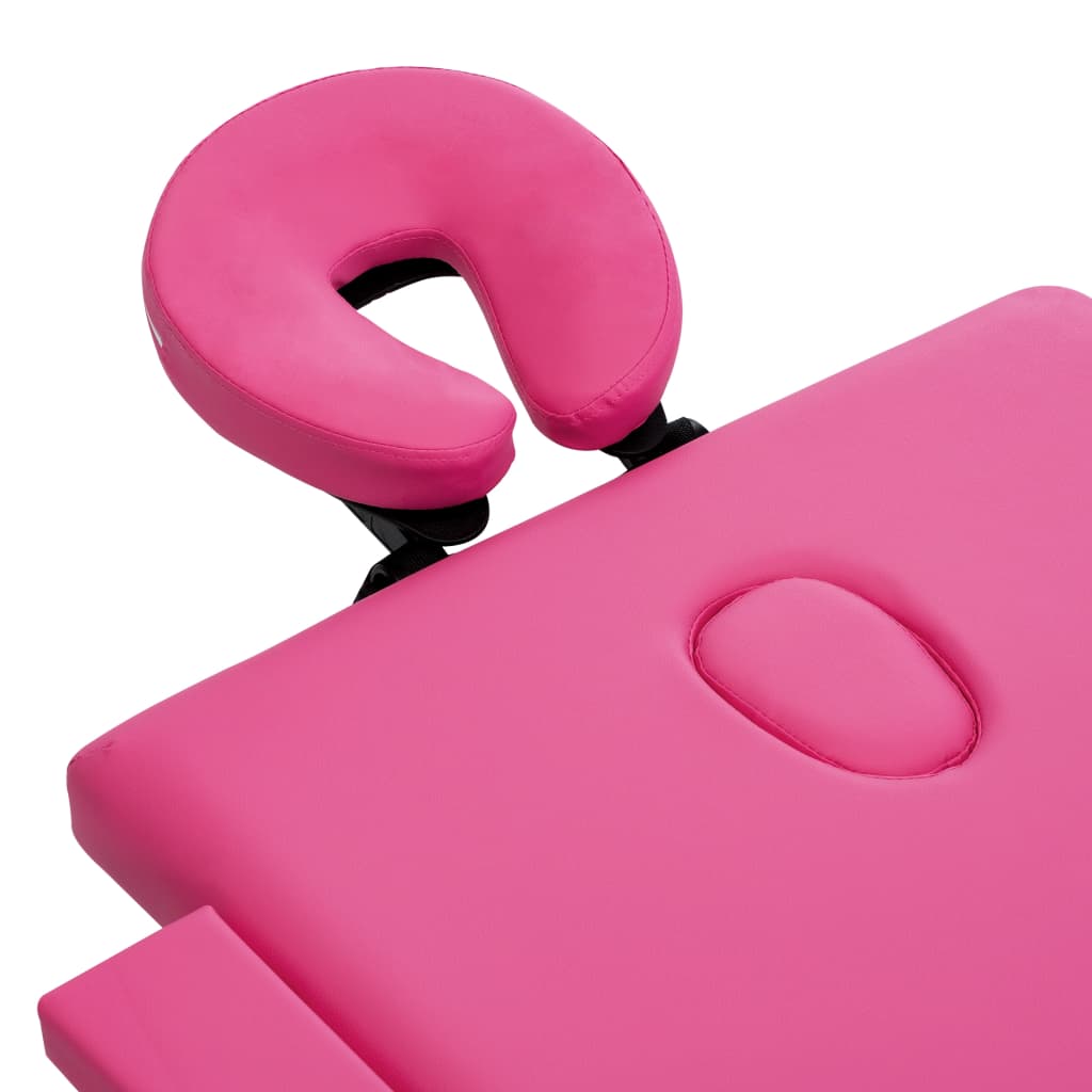 Massagetafel inklapbaar 2 zones hout roze is nu te koop bij PeponiXL, paradijselijk wonen!