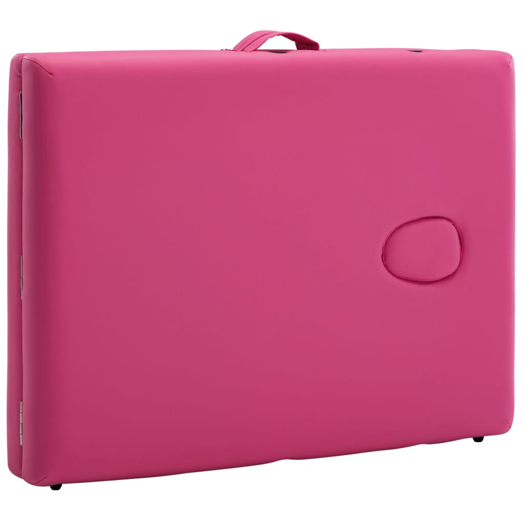 Massagetafel inklapbaar 2 zones hout roze is nu te koop bij PeponiXL, paradijselijk wonen!