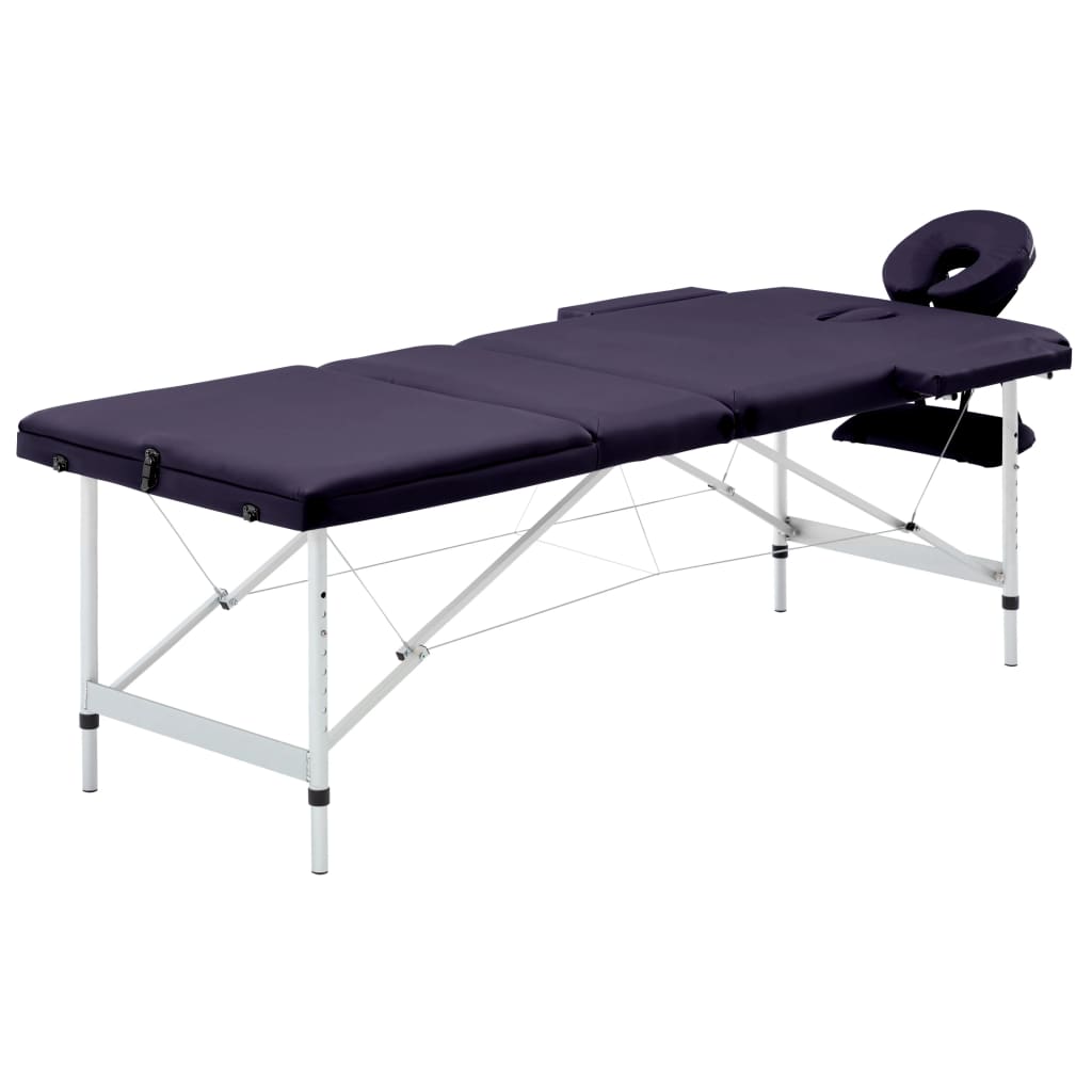 Massagetafel inklapbaar 3 zones aluminum paars is nu te koop bij PeponiXL, paradijselijk wonen!
