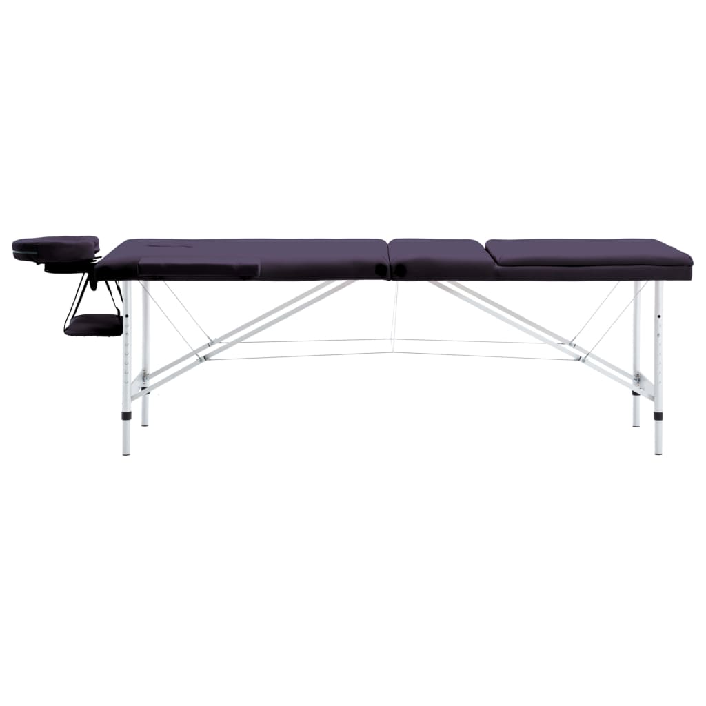 Massagetafel inklapbaar 3 zones aluminum paars is nu te koop bij PeponiXL, paradijselijk wonen!