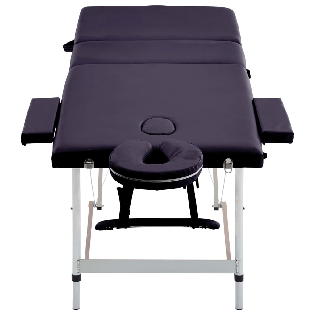 Massagetafel inklapbaar 3 zones aluminum paars is nu te koop bij PeponiXL, paradijselijk wonen!