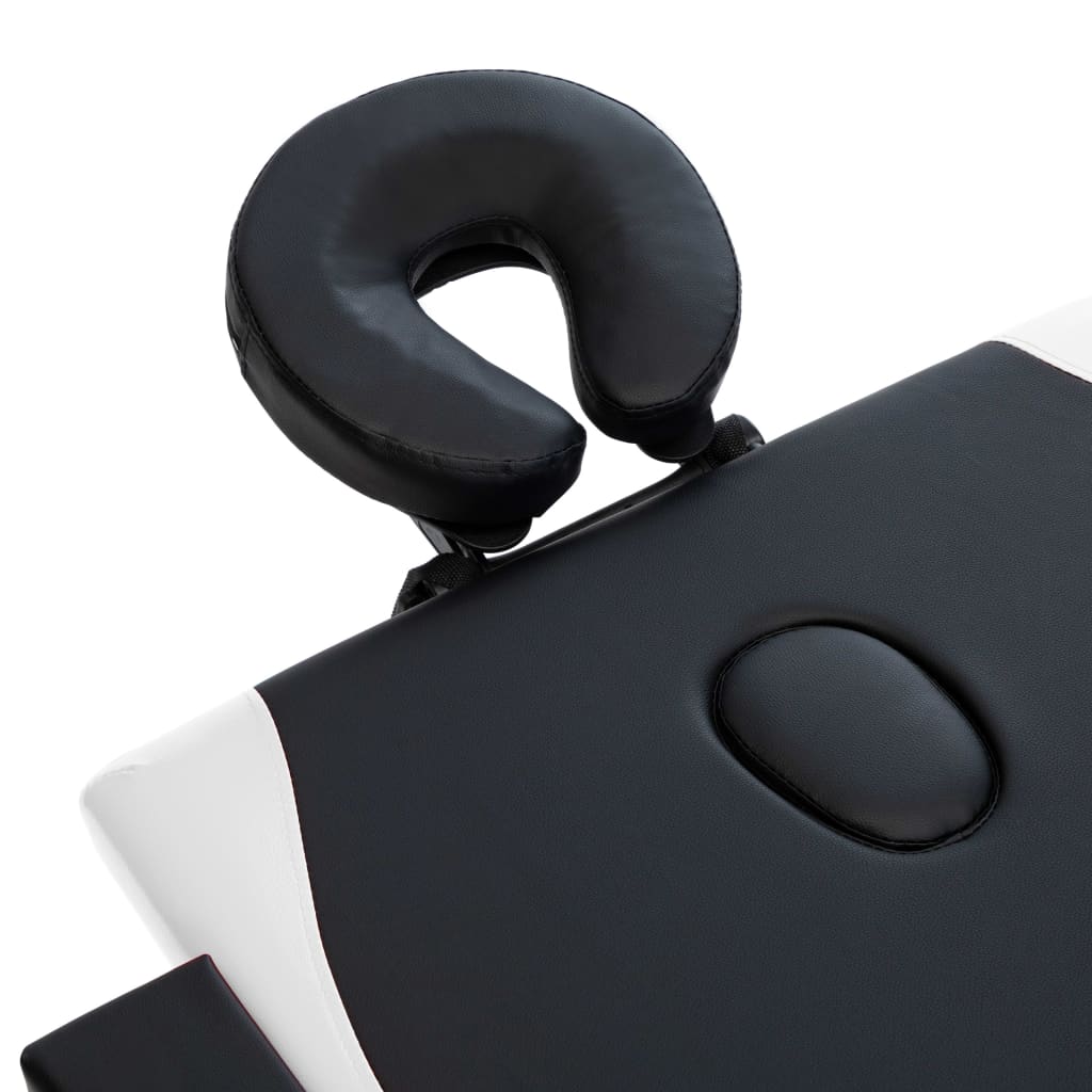 Massagetafel inklapbaar 2 zones hout zwart en wit is nu te koop bij PeponiXL, paradijselijk wonen!