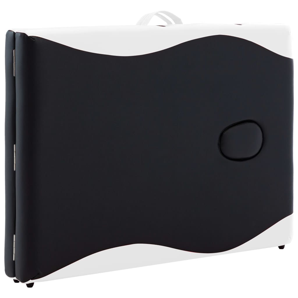 Massagetafel inklapbaar 2 zones hout zwart en wit is nu te koop bij PeponiXL, paradijselijk wonen!