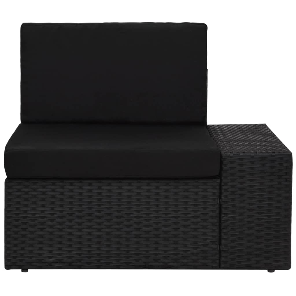 4-delige Loungeset poly rattan zwart is nu te koop bij PeponiXL, paradijselijk wonen!