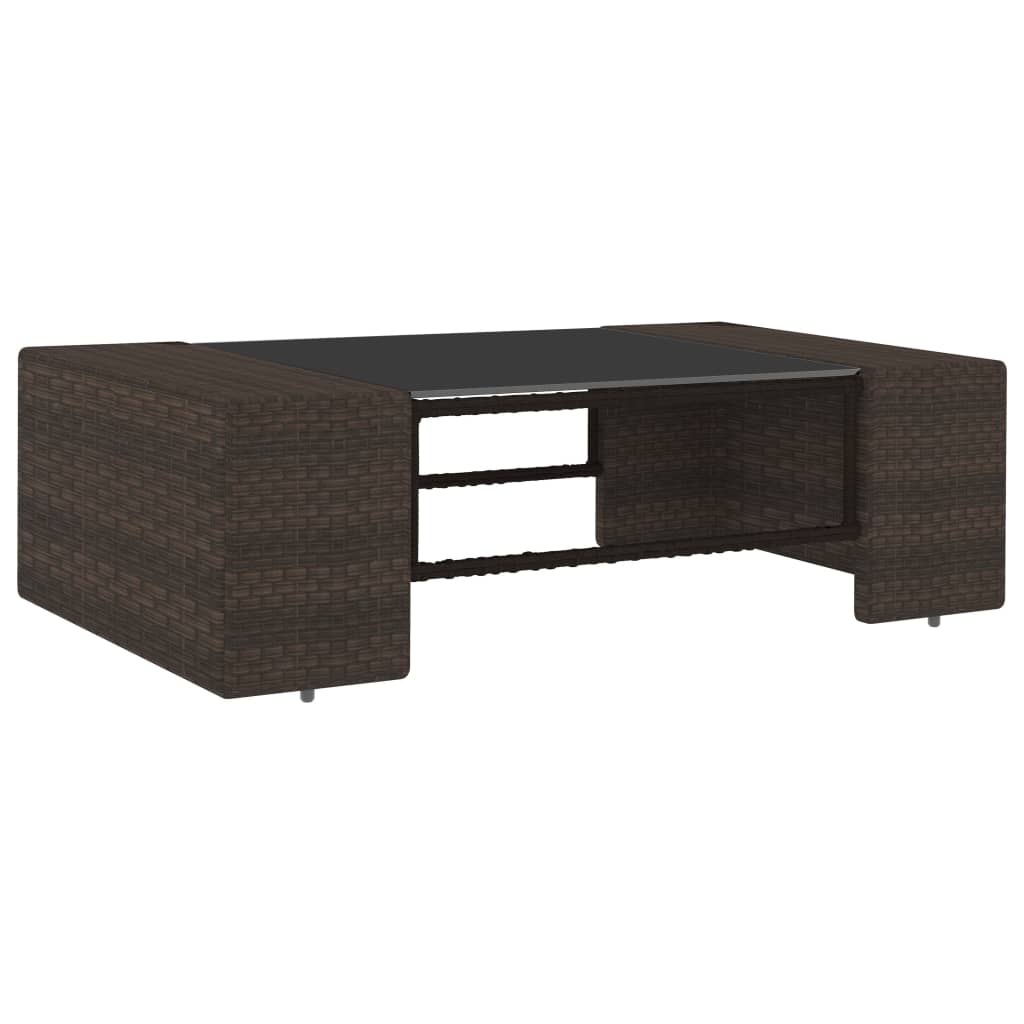 4-delige Loungeset poly rattan bruin is nu te koop bij PeponiXL, paradijselijk wonen!