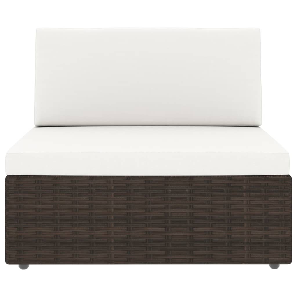 4-delige Loungeset poly rattan bruin is nu te koop bij PeponiXL, paradijselijk wonen!